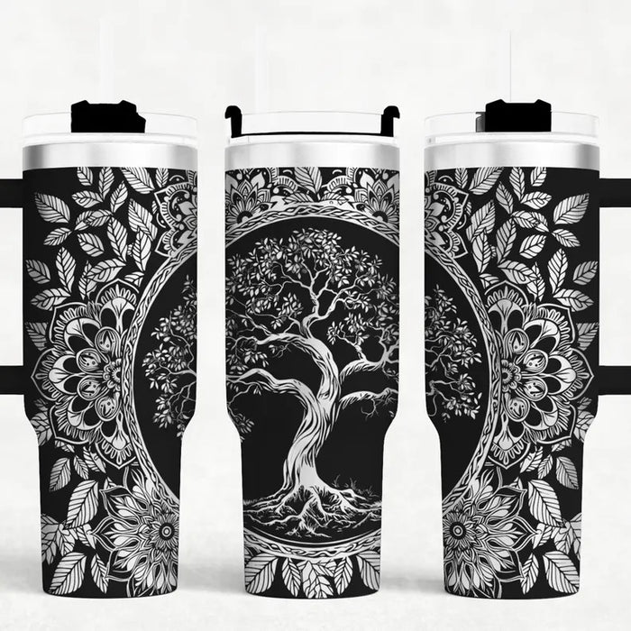 Tree of Life 40 oz Tumbler wrap laser